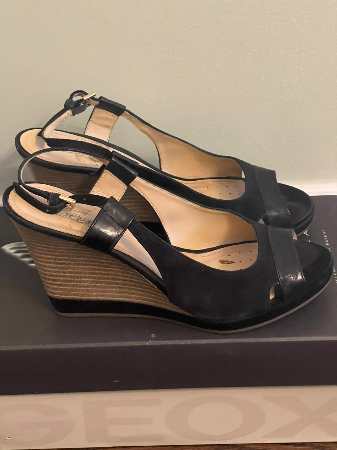 Geox wedge ladies sandals size 8 , New condition!
