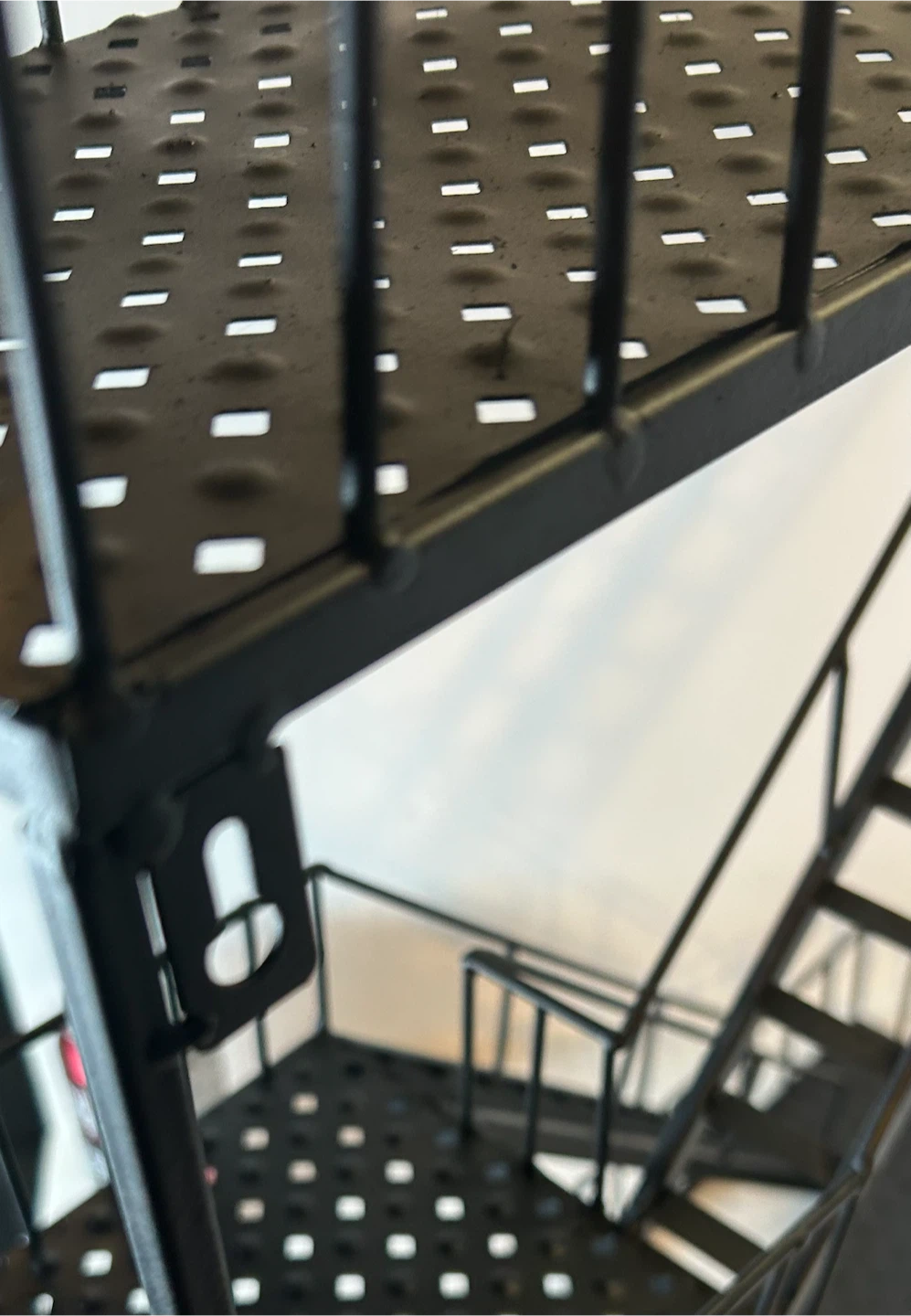 Metal fire escape wall shelf - photo 5