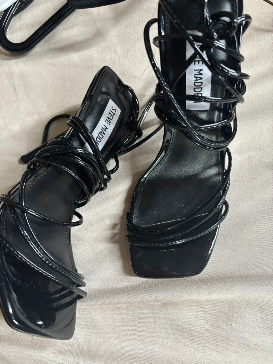 Steve Madden Black strapped Heels Size 5