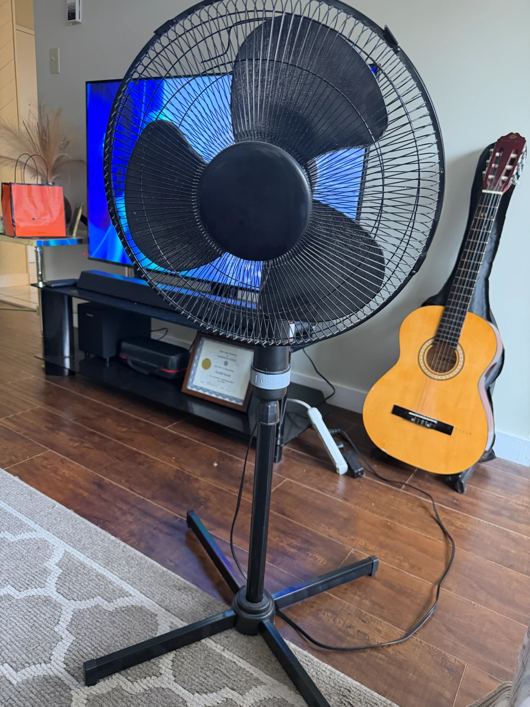 Black Standing Pedestal Fan - photo 2
