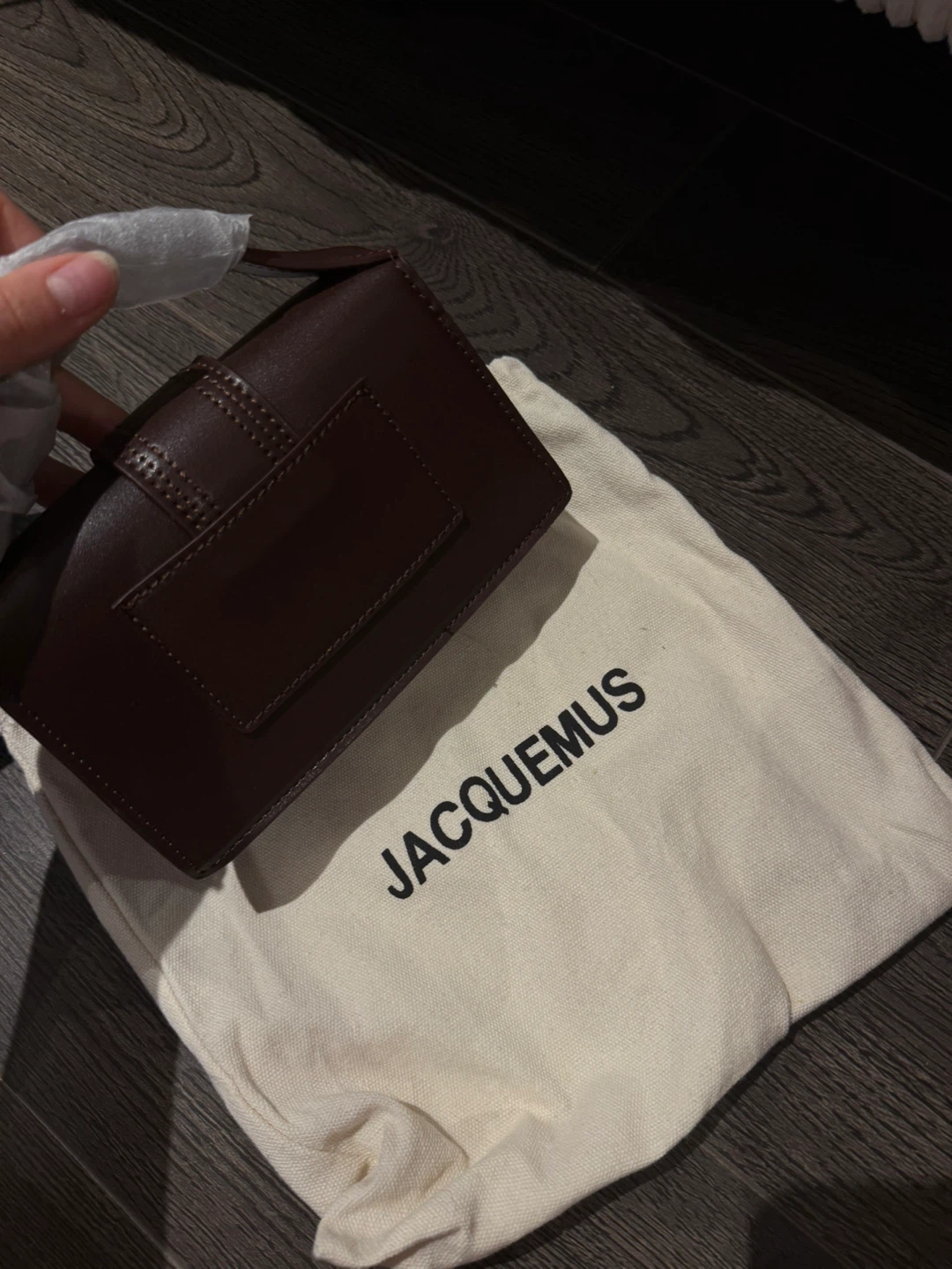 Jacquemus Brown Leather Wallet on Chain - photo 3