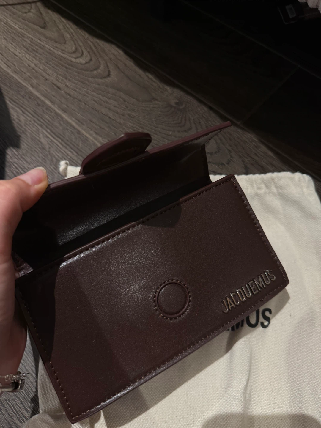 Jacquemus Brown Leather Wallet on Chain - photo 4