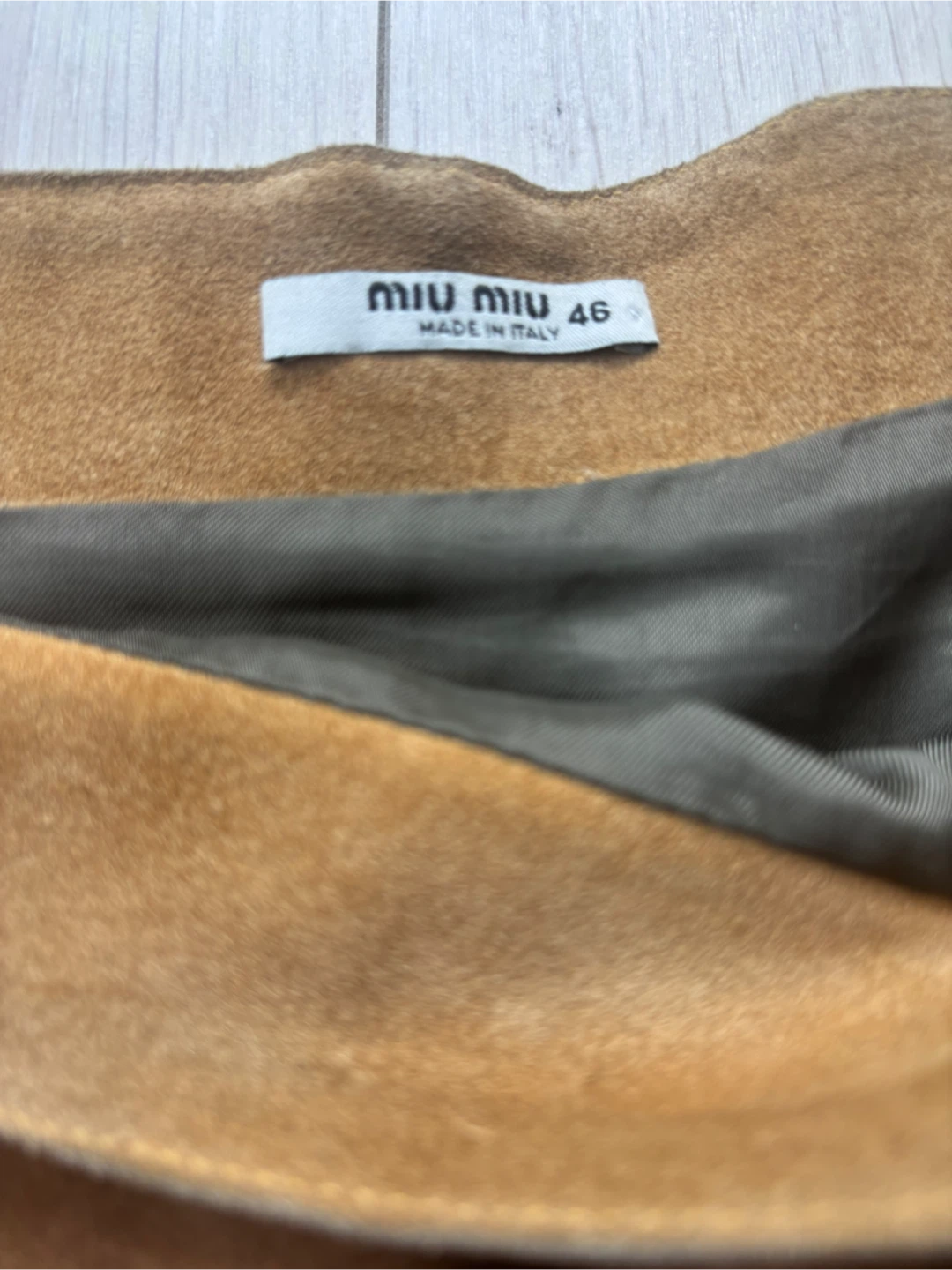 Miu Miu box pleat distressed leather skirt - photo 3