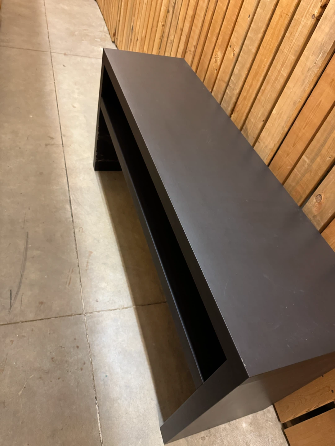 IKEA Black Media Console Table - photo 4