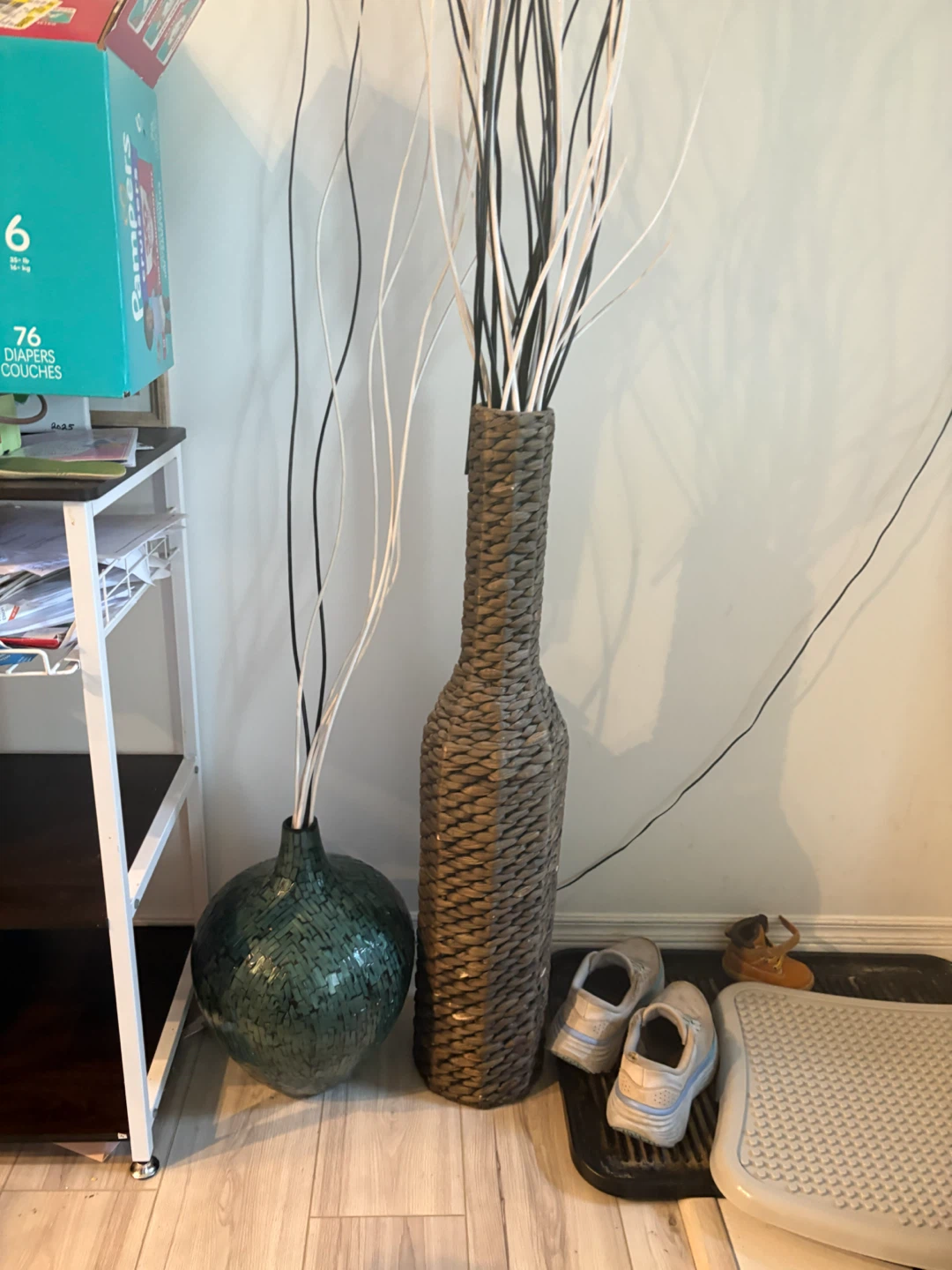 Two Decorative Floor Vases
