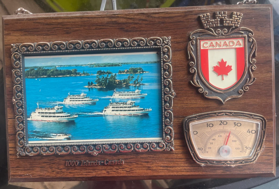 1000 Islands Canada Souvenir Photo Frame with Thermometer