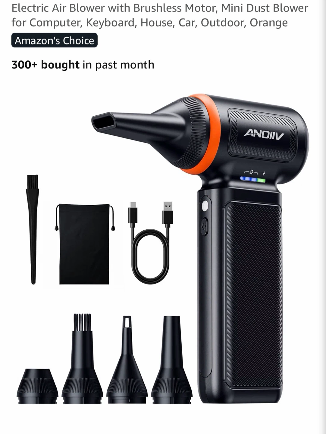 ANOIIV Electric Air Blower with Brushless Motor