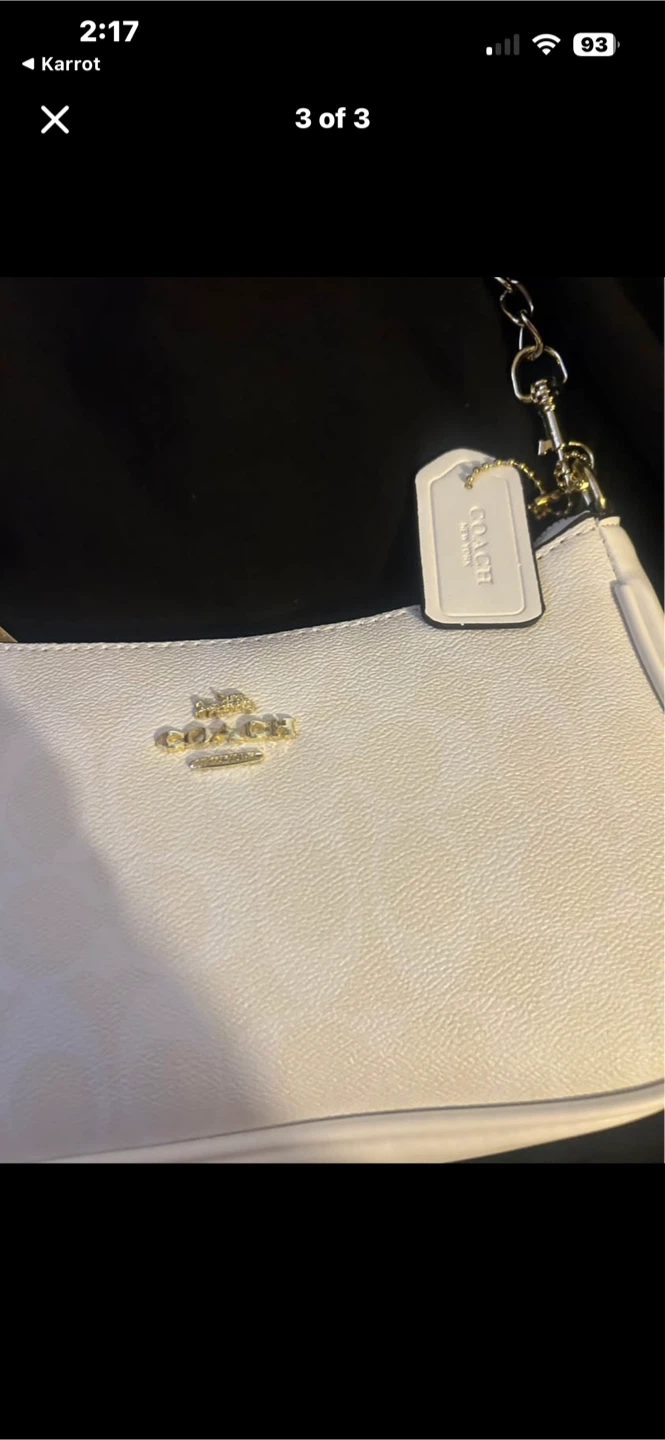 Coach White Signature Shoulder Bag - photo 3