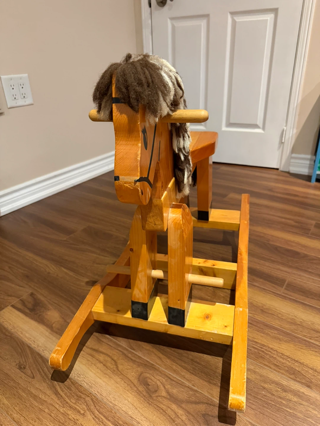 Kids solid wood rocking horse, great condition - photo 2