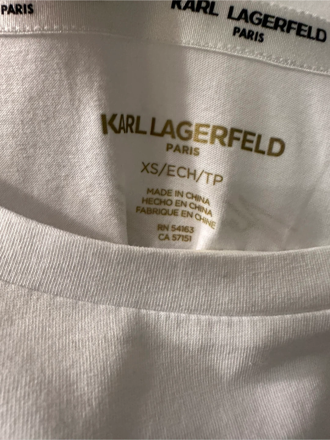 Brand new Karl Lagerfeld Paris White T-Shirt XS - photo 2