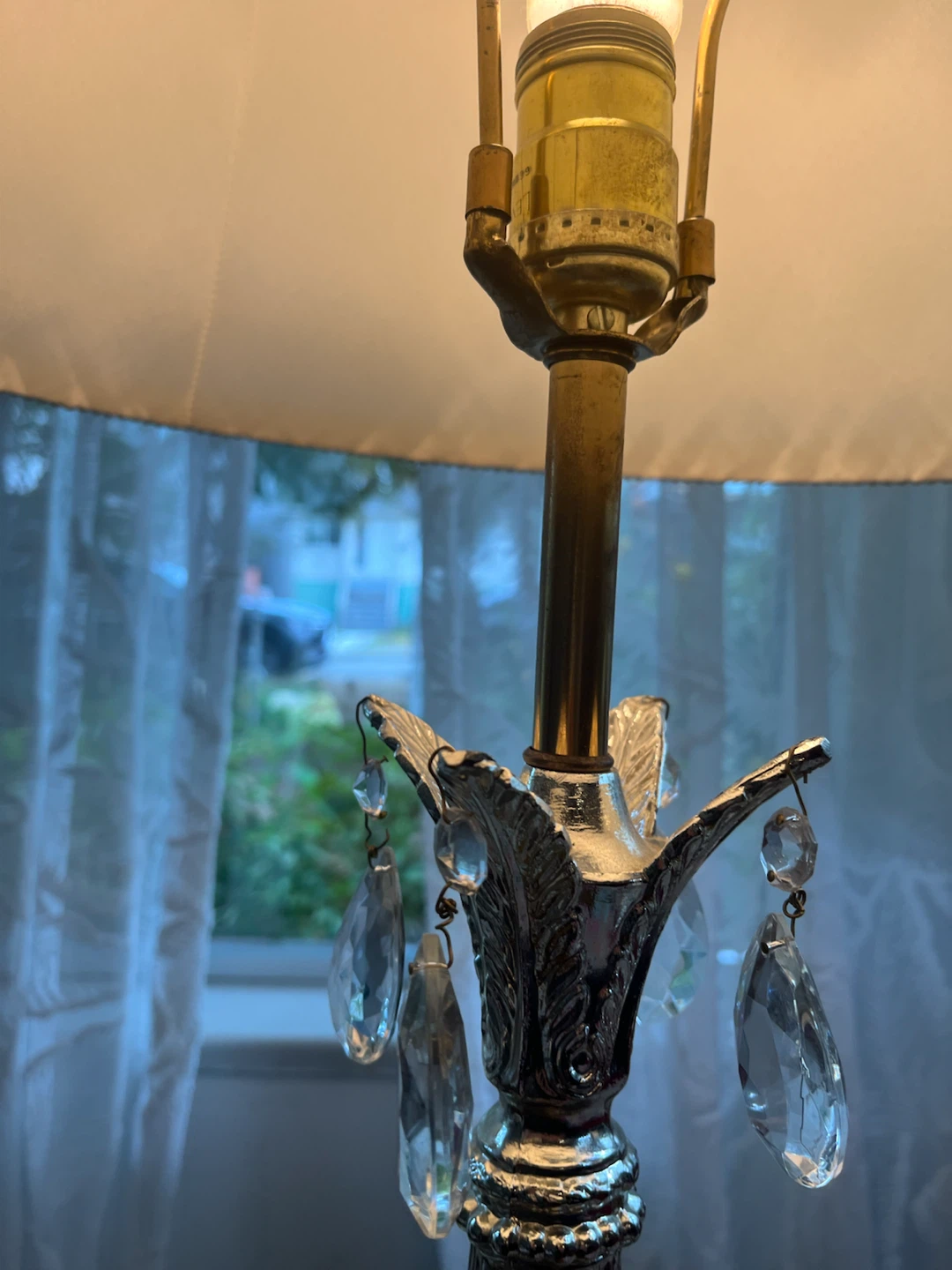 Pair of Vintage Amber Glass Table Lamps - photo 3