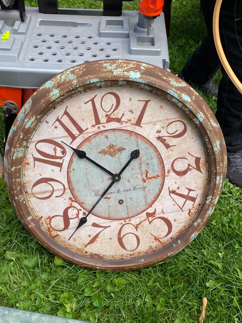 Rustic Welcome to Our Home Wall Clock