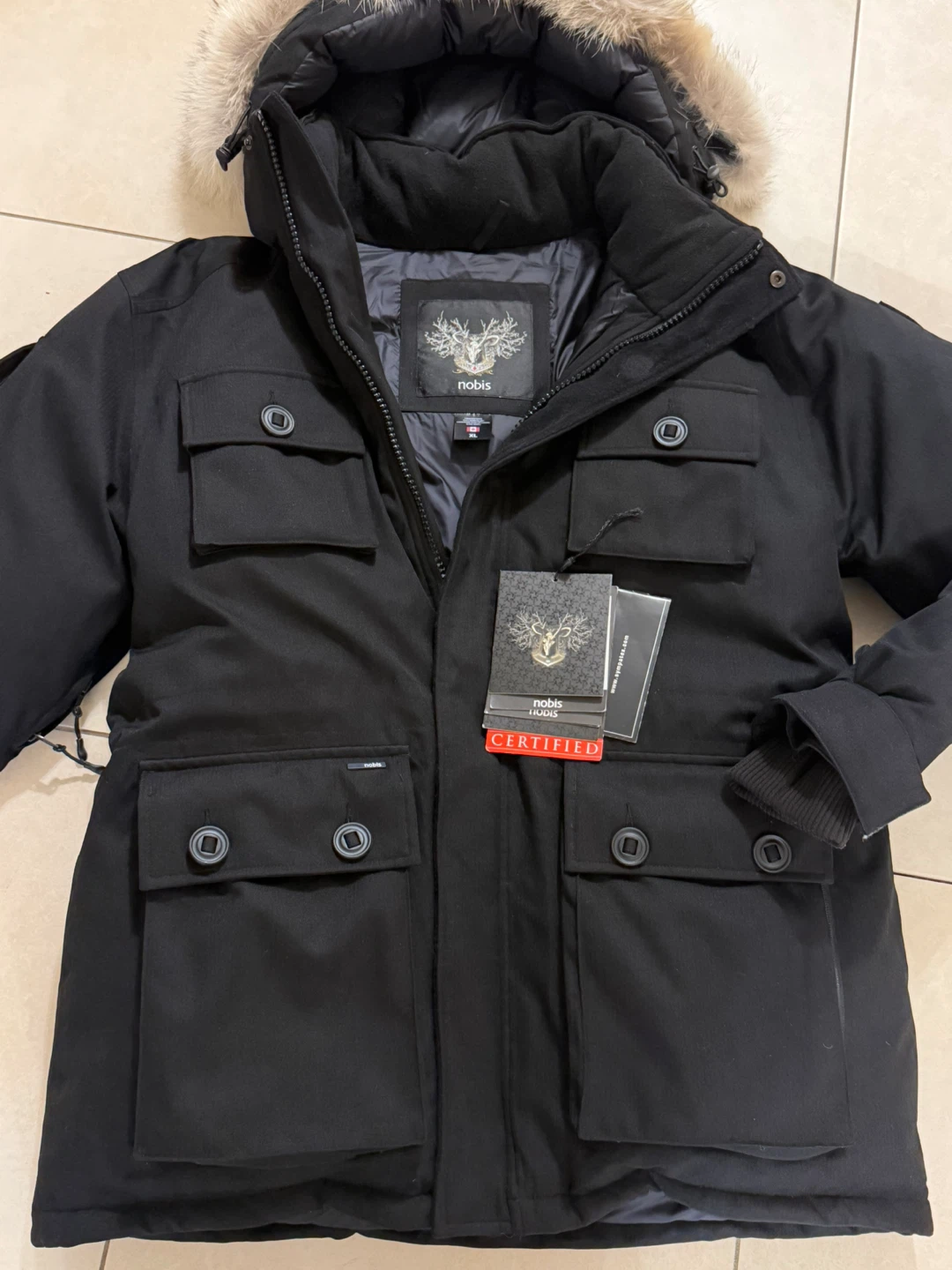 Nobis Barry Men's Parka in black, size XL New condition!