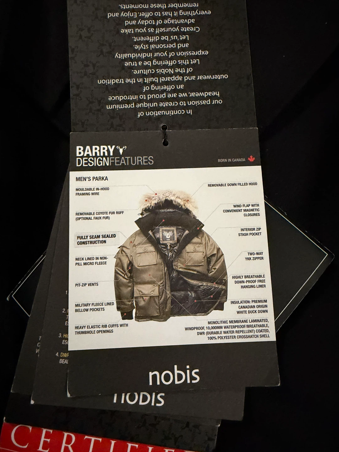 Nobis Barry Men's Parka in black, size XL New condition! - photo 5