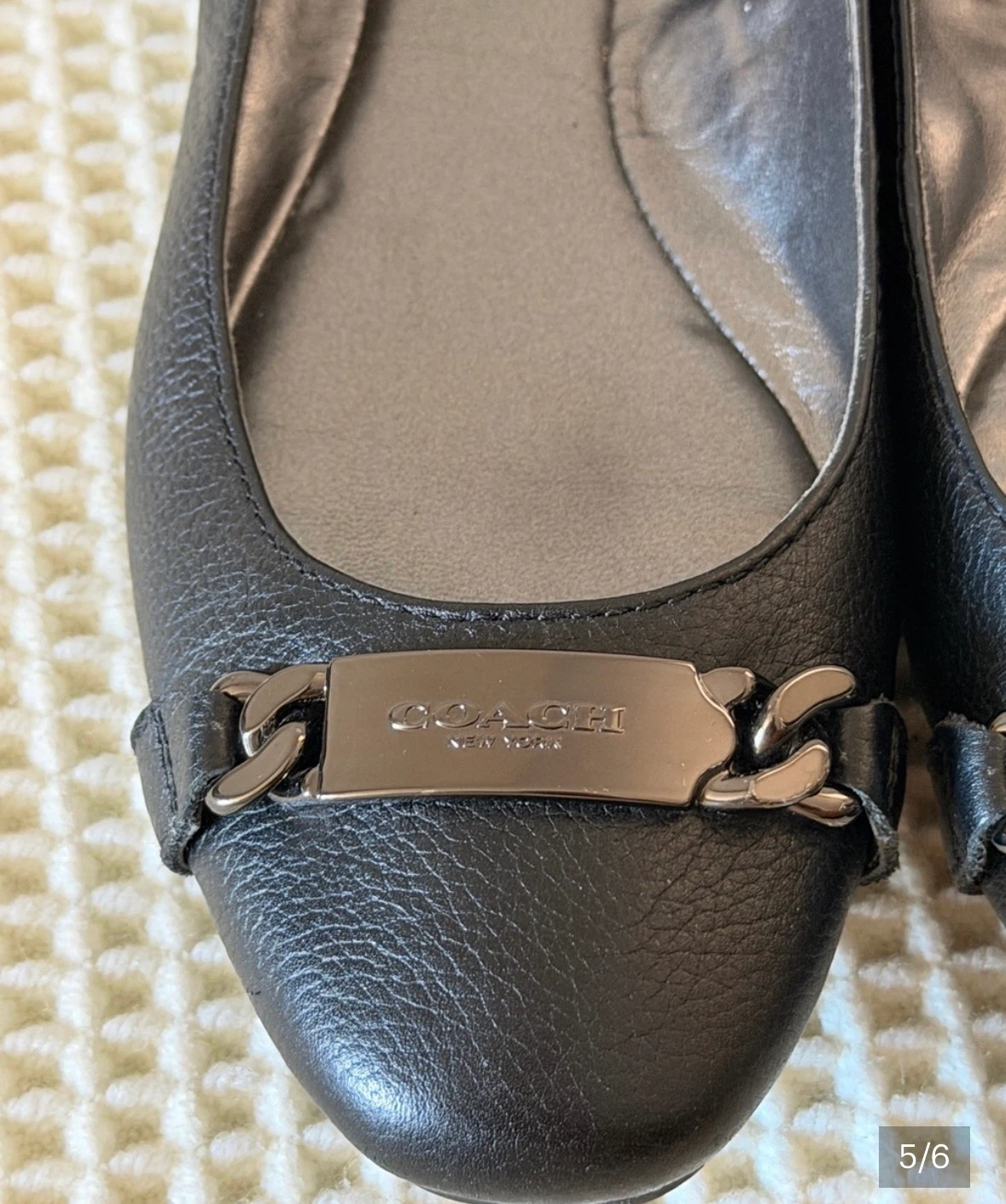 Coach leather ballet flats size 7 - photo 2