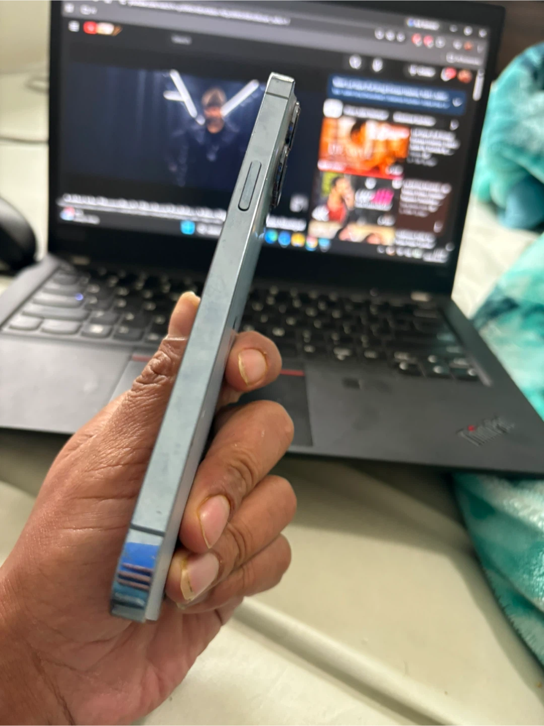 iPhone 13 Pro Max Sierra Blue – Works, Cracked Front & Back - photo 4