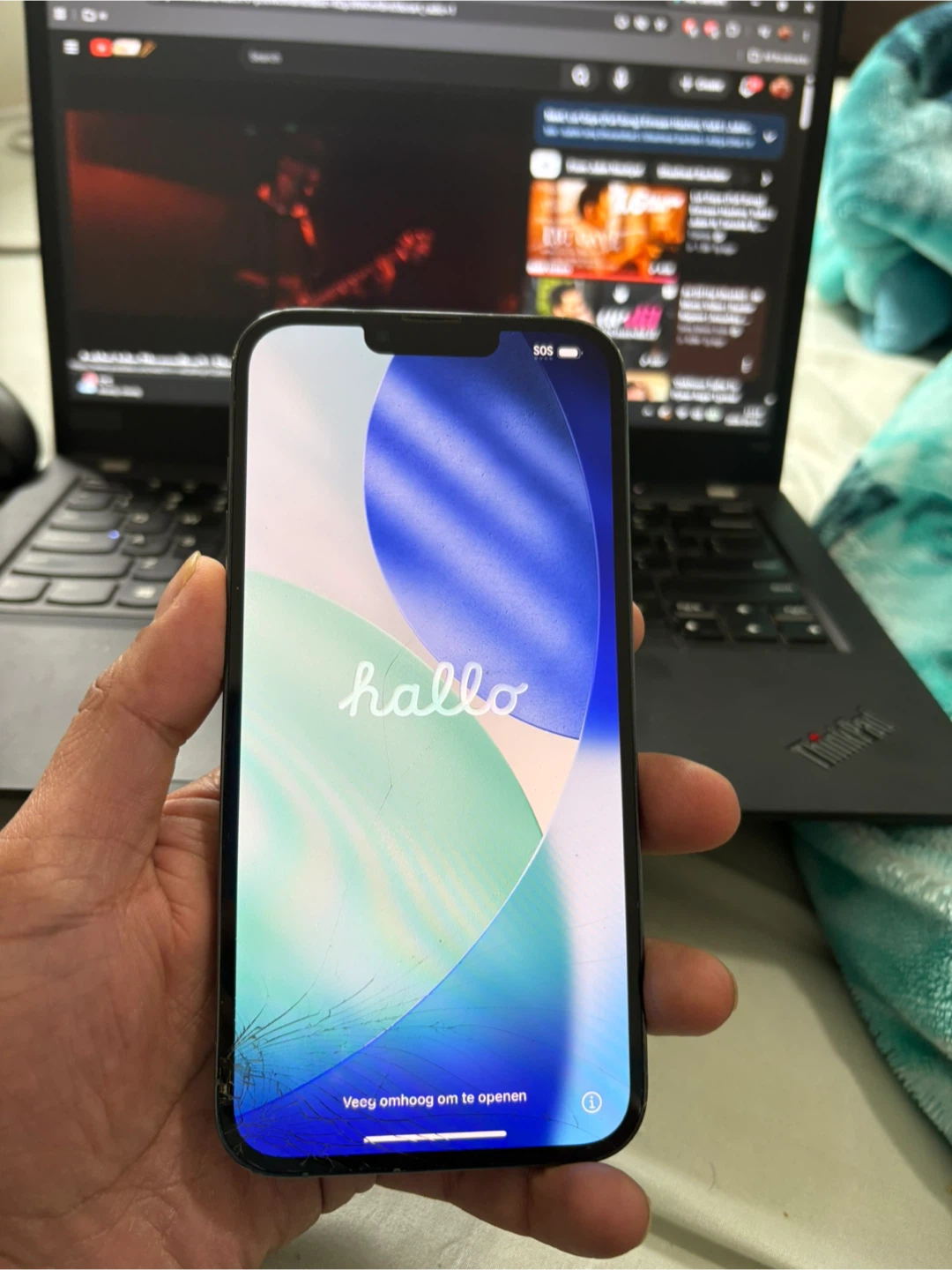 iPhone 13 Pro Max Sierra Blue – Works, Cracked Front & Back - photo 5