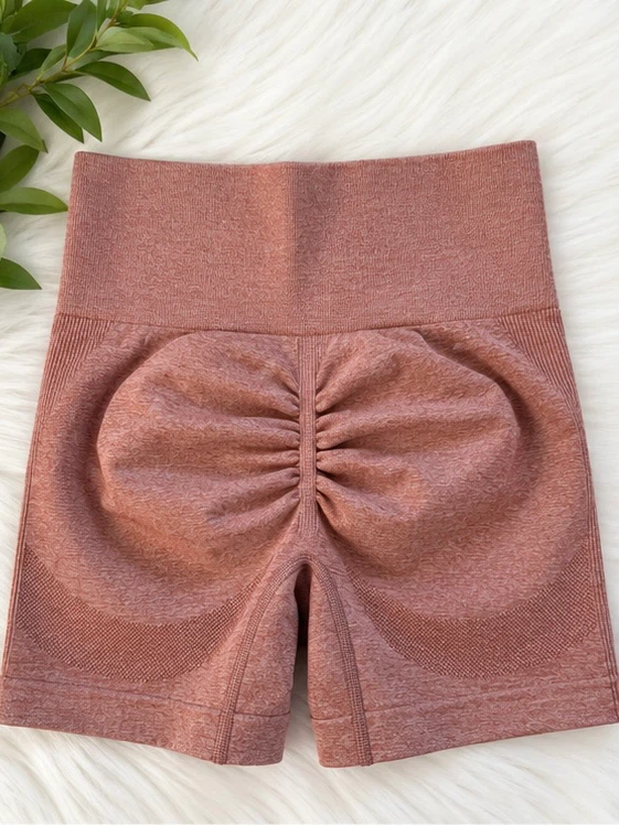 Women’s High-Waisted Seamless Scrunch Workout Shorts – Size S - photo 2