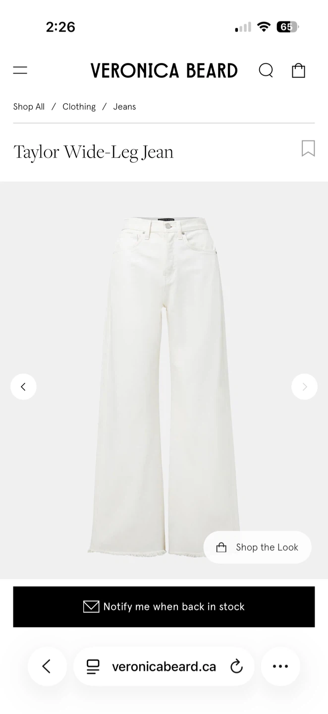 Veronica Beard Taylor Relaxed Wide Leg High Rise Jeans - photo 5