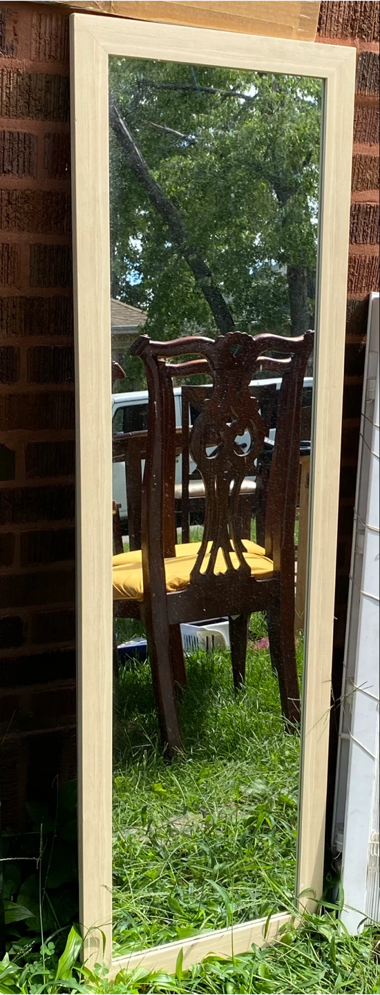 Full length wooden wall mirror