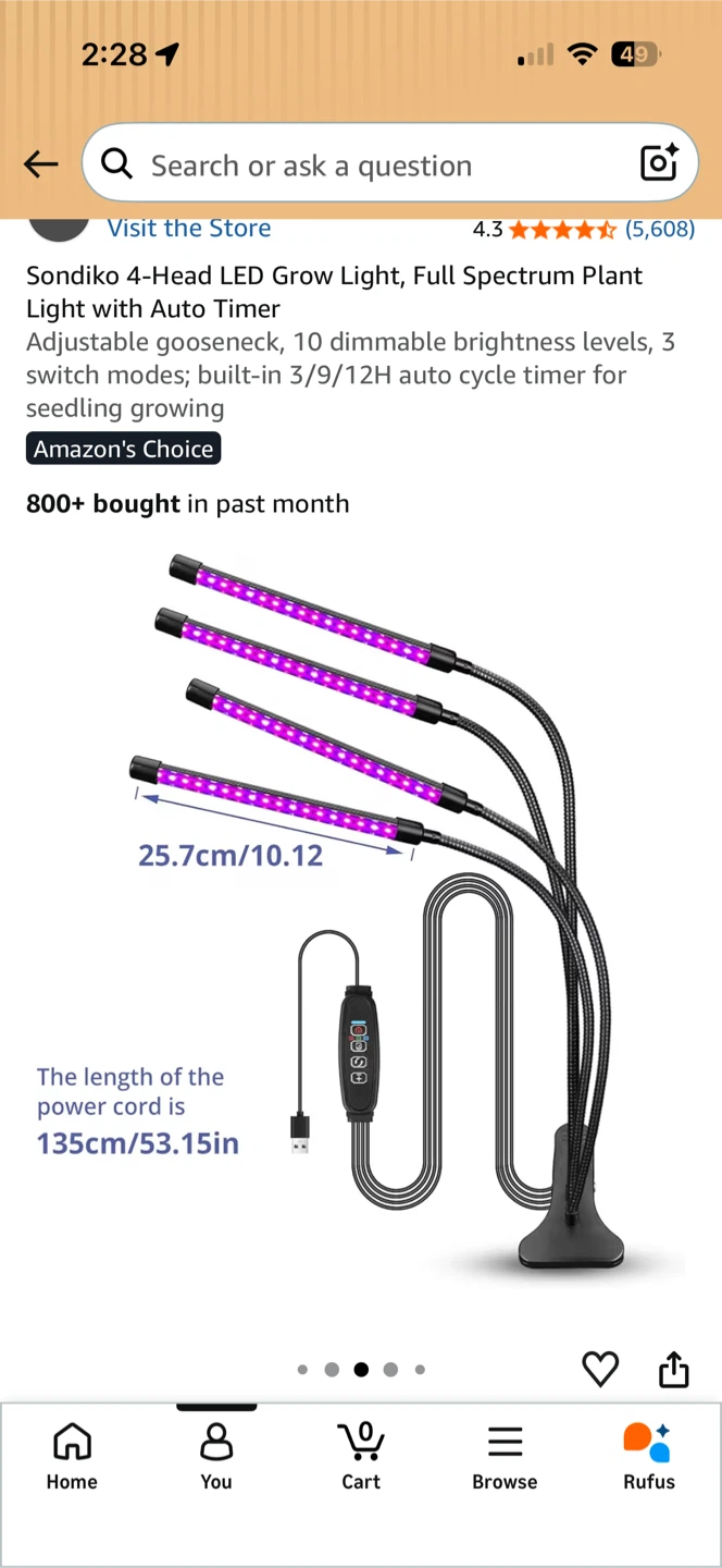 Sondiko 4-Head LED Grow Light - photo 3