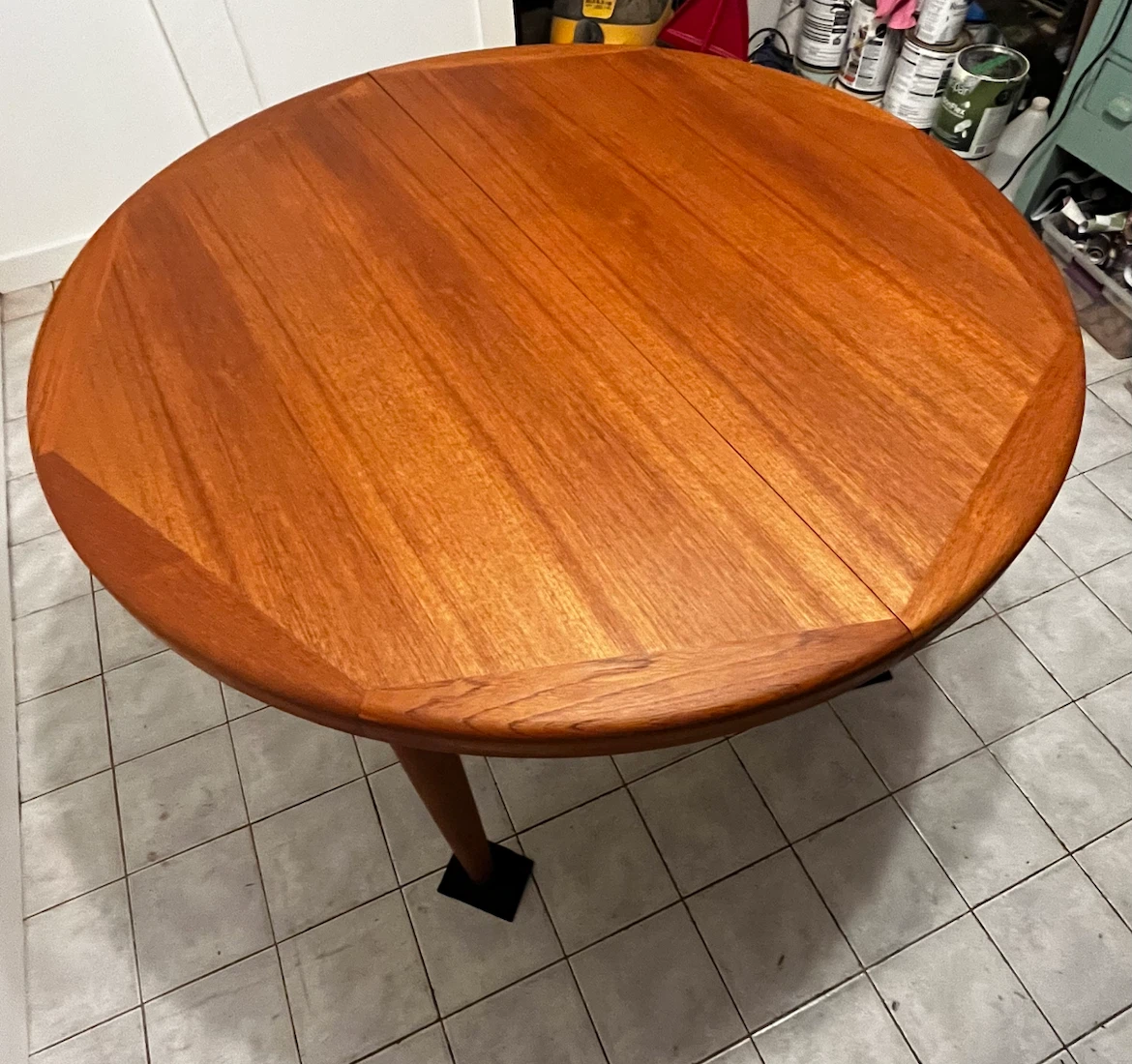 Restored Danish Teak Round Dining Table by Vejle Stole - photo 2