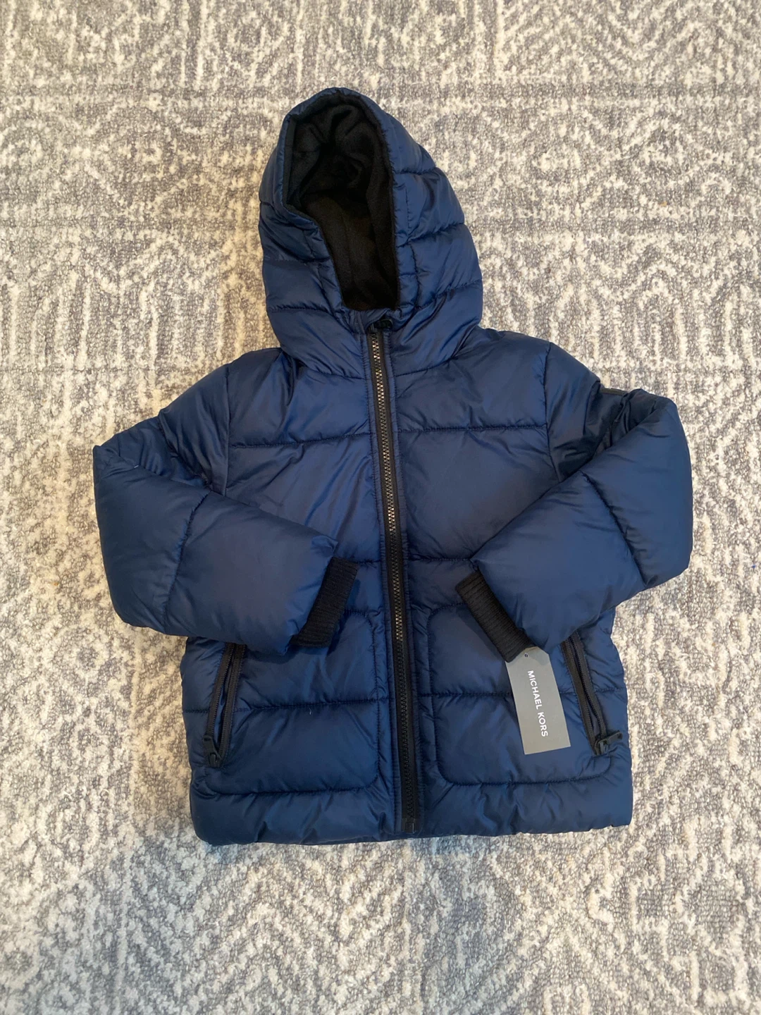 NEW Michael Kors Puffer Kids Jacket - Navy - 4T