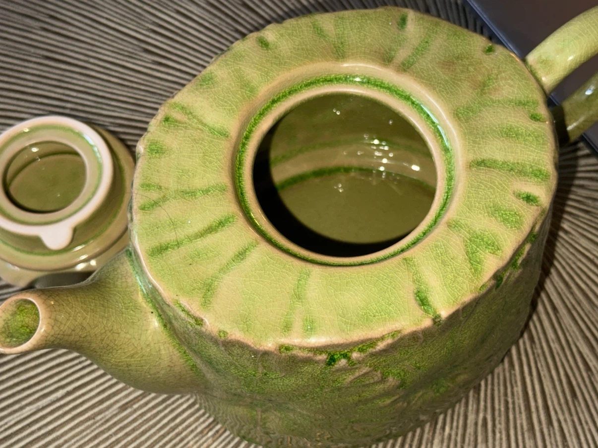 Anthropologie Lily pad Glazed Stone Ware Teapot - photo 4