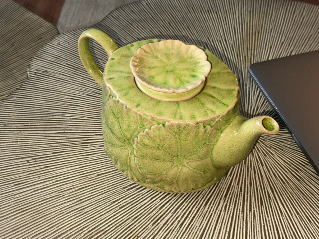 Anthropologie Lily pad Glazed Stone Ware Teapot - photo 5