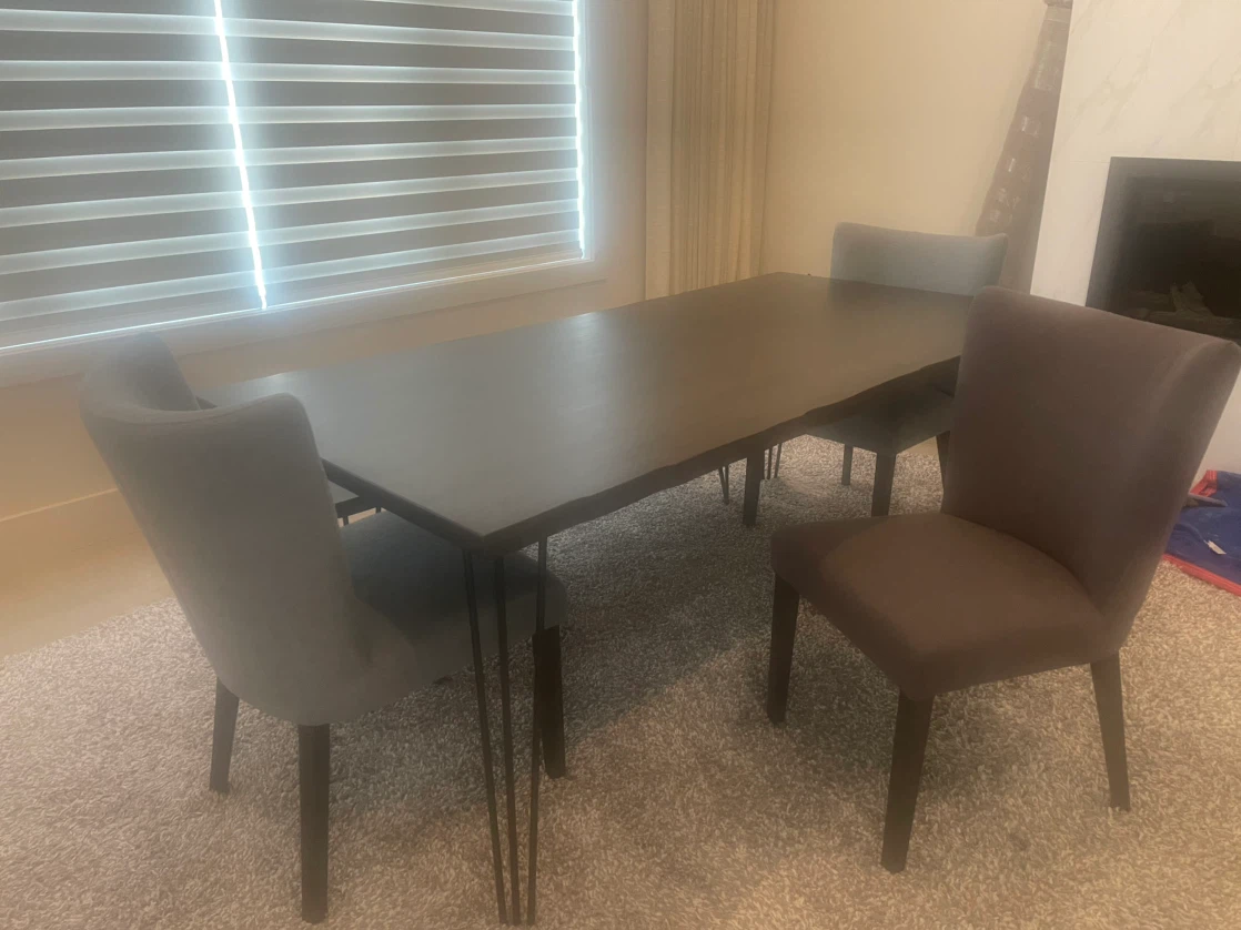 Live Edge Dinning Table Set