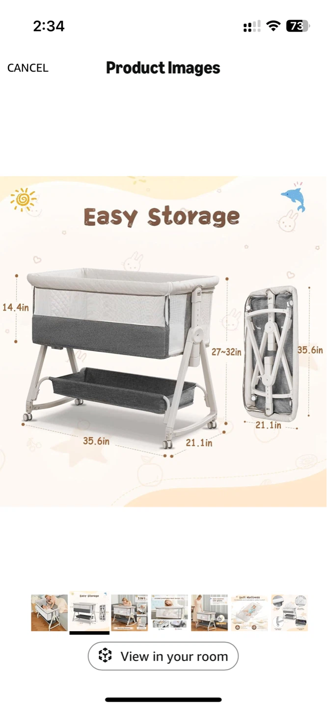 3-in-1 Convertible Baby Bassinet - photo 4
