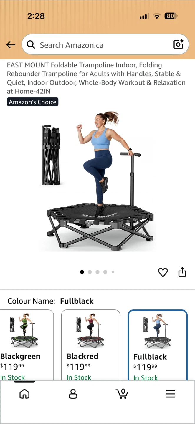 EAST MOUNT Foldable Rebounder Trampoline with Handle - photo 4