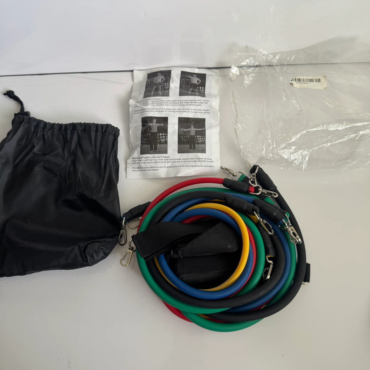 Resistance Bands Set NEW OPEN PLASTIC NEVER USED