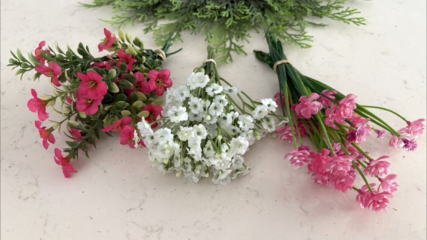 Three Artificial Flower Bunches