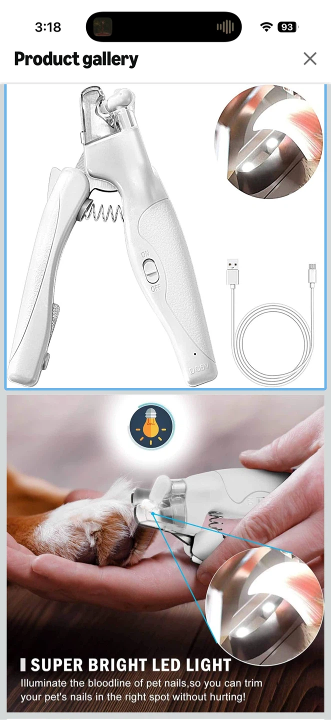Pet Nail Clippers with LED Light NEW - photo 5