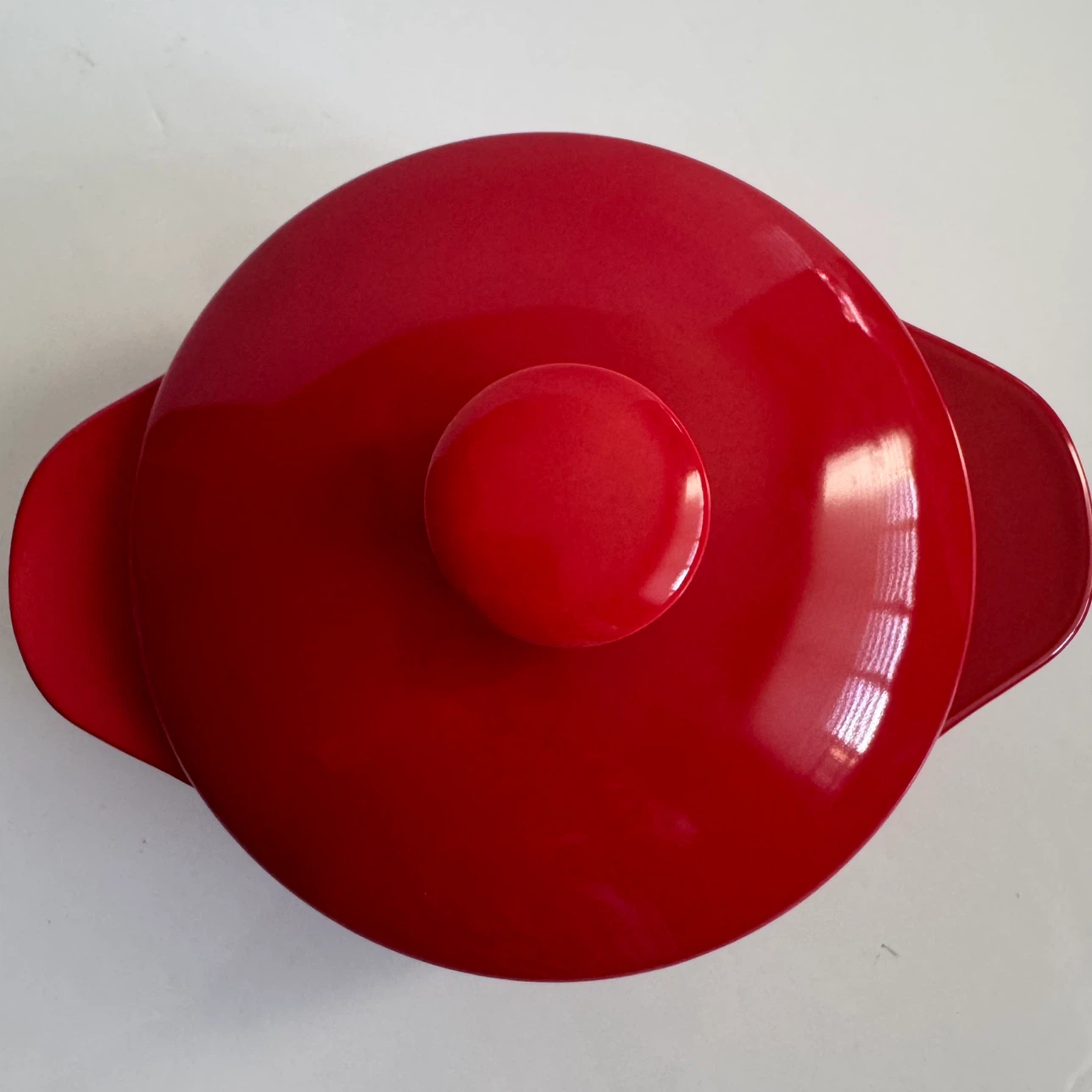 Red Ceramic Casserole Dish with Lid - photo 3