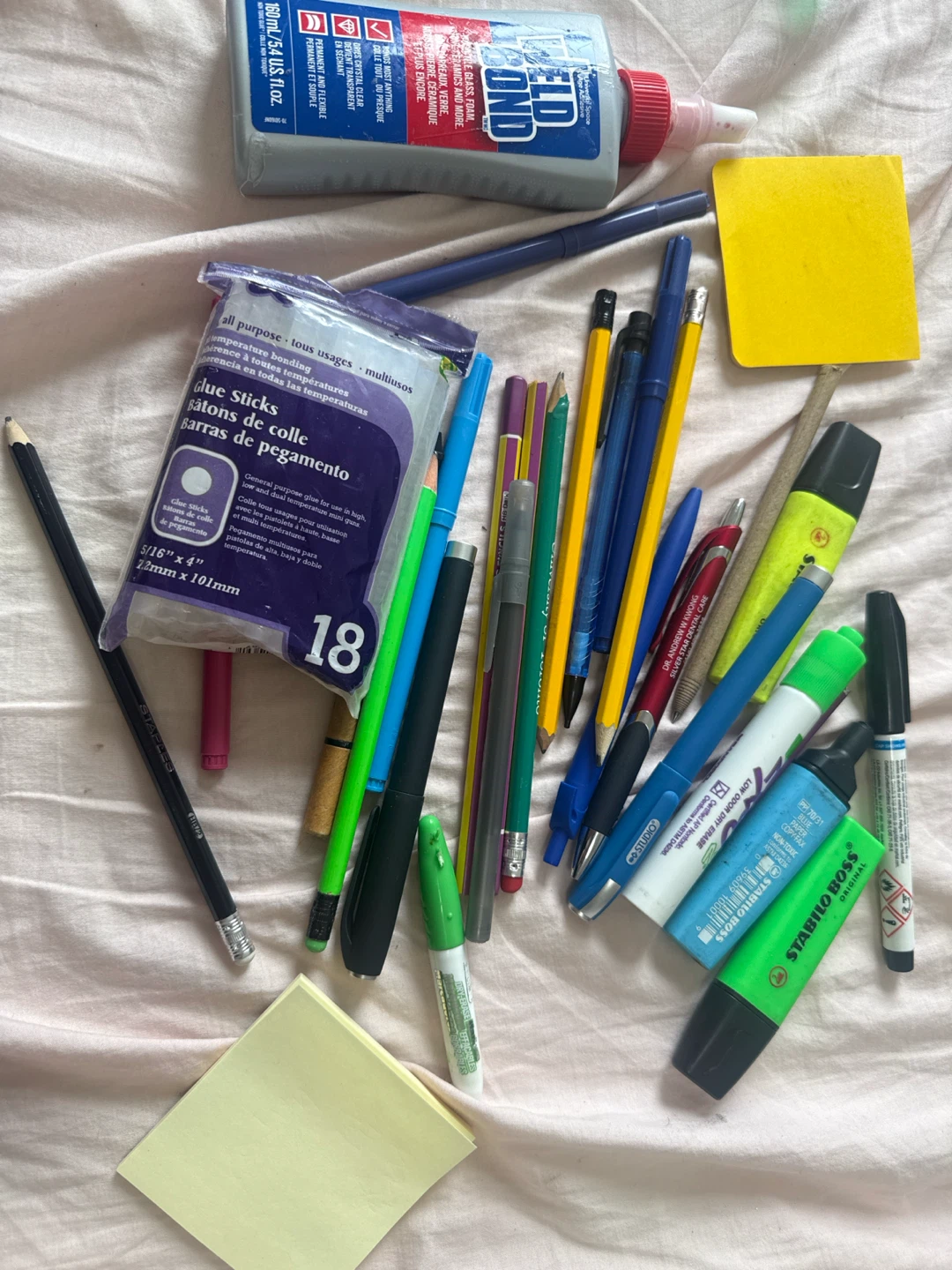 Assorted Stationery and Glue Sticks