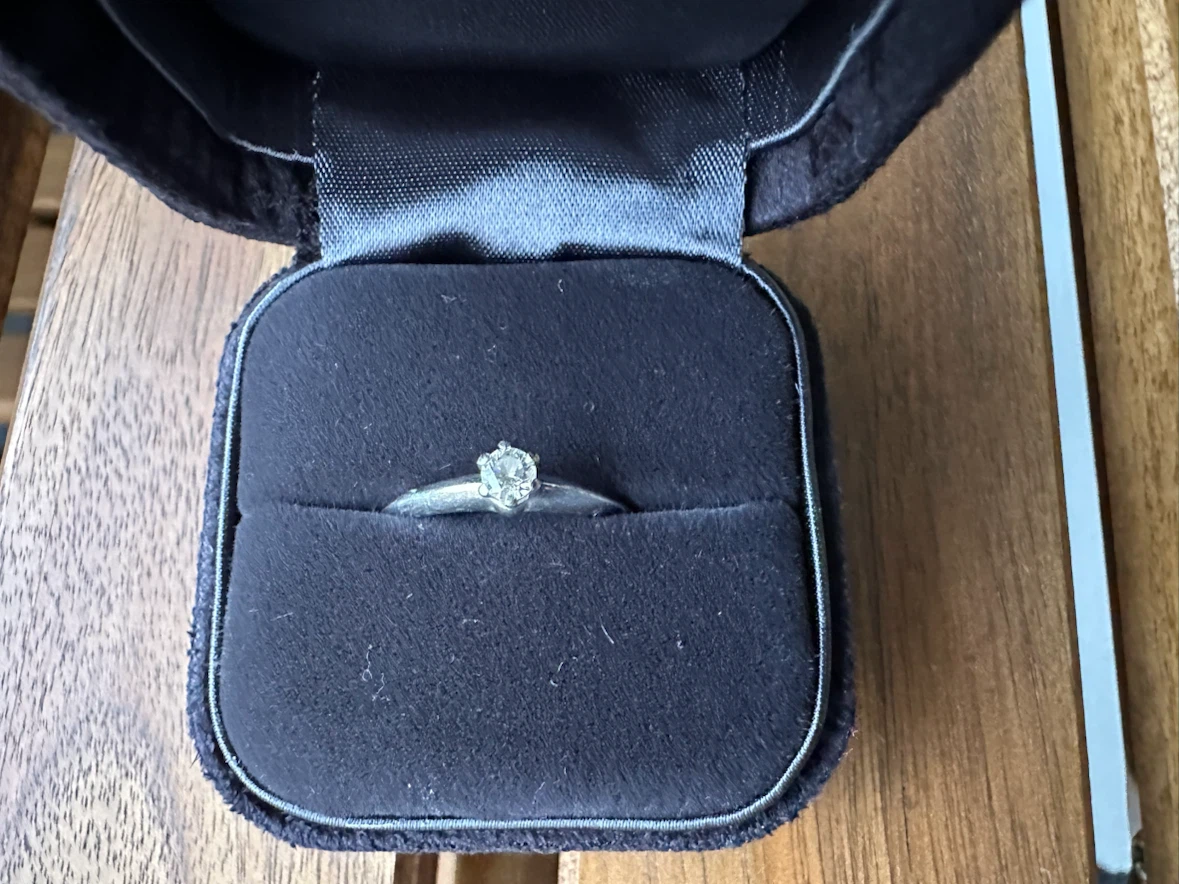 Authentic Tiffany & Co. PT950 Platinum Diamond Ring