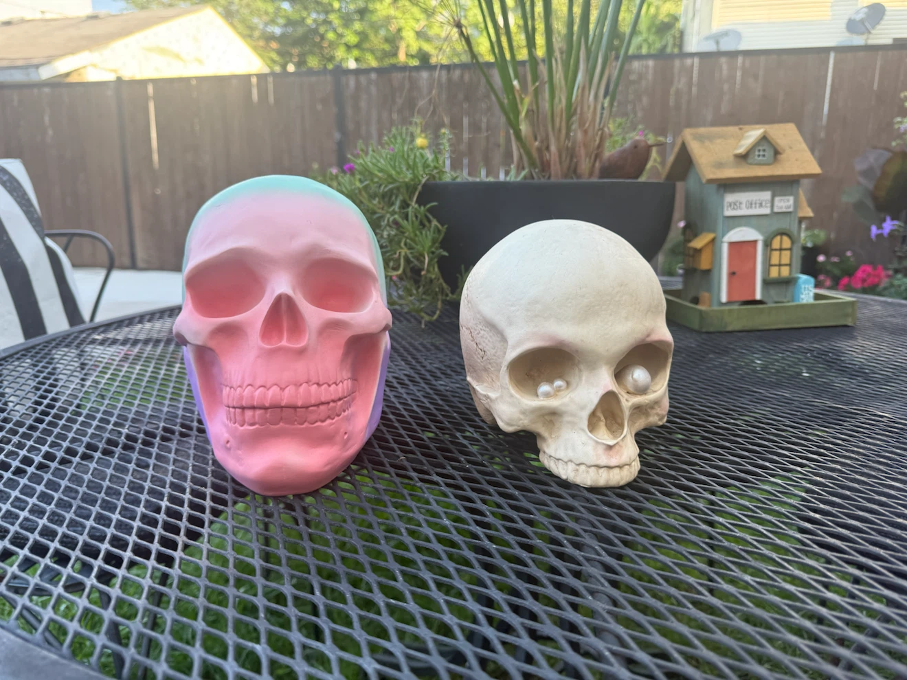 Halloween Pastel Skull & Pearl-Eye Skull Decor Set