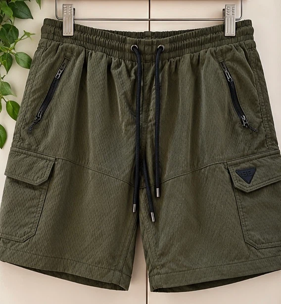 Benjamin Black Men’s Cargo Shorts Olive Green Size 3XL