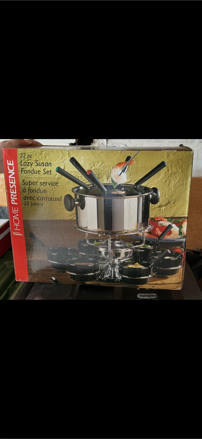 22 pc Lazy Susan Fondue Set