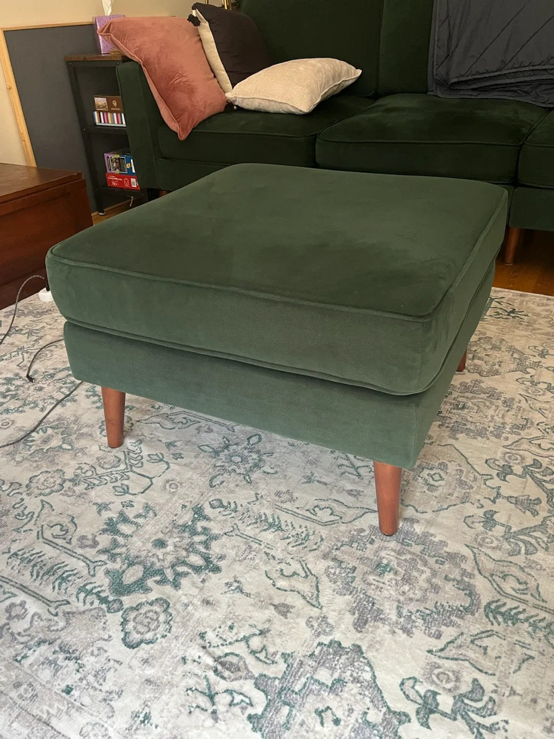 Green Burrow Ottoman