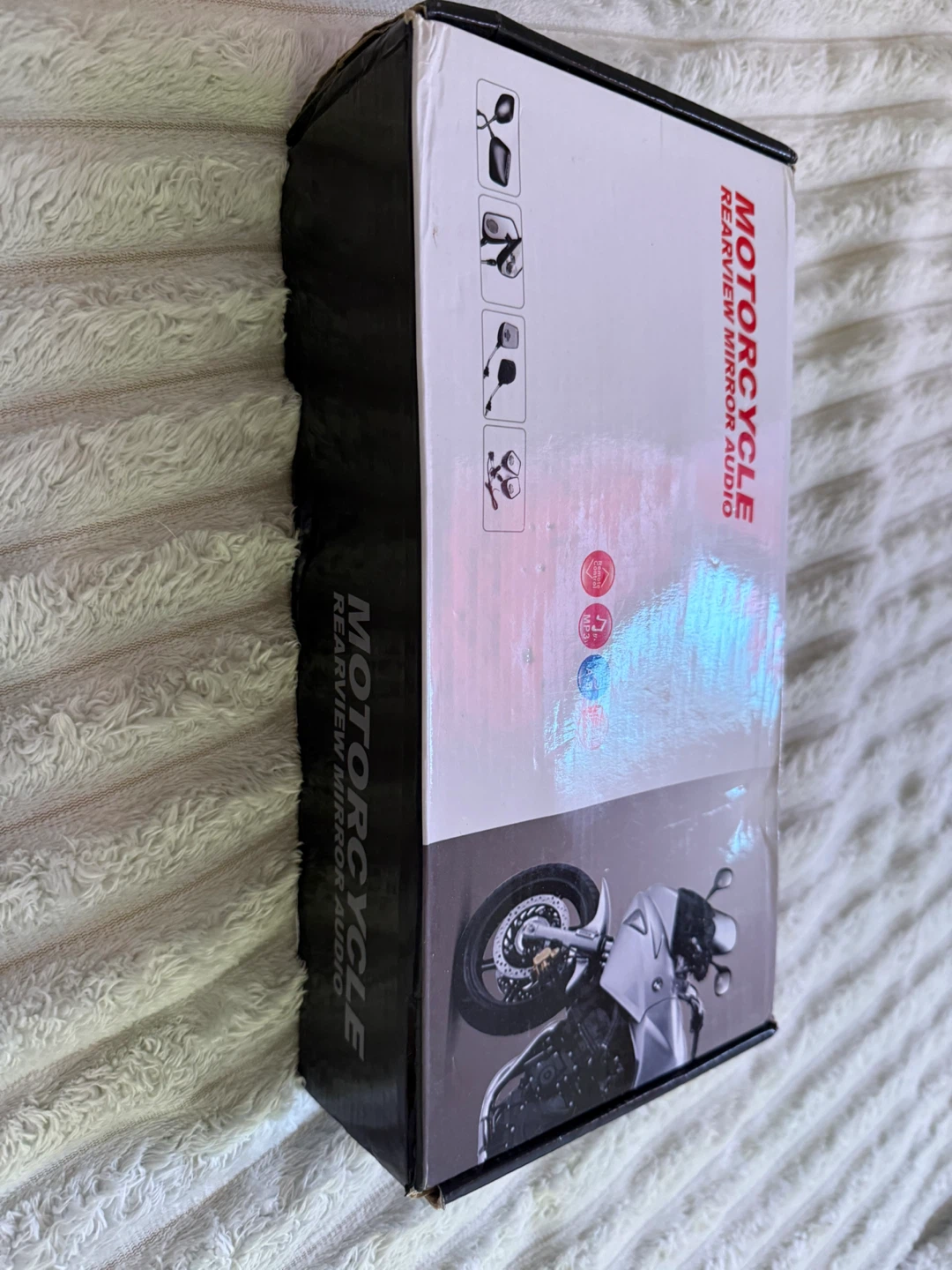 Mirror audio for motorcycle