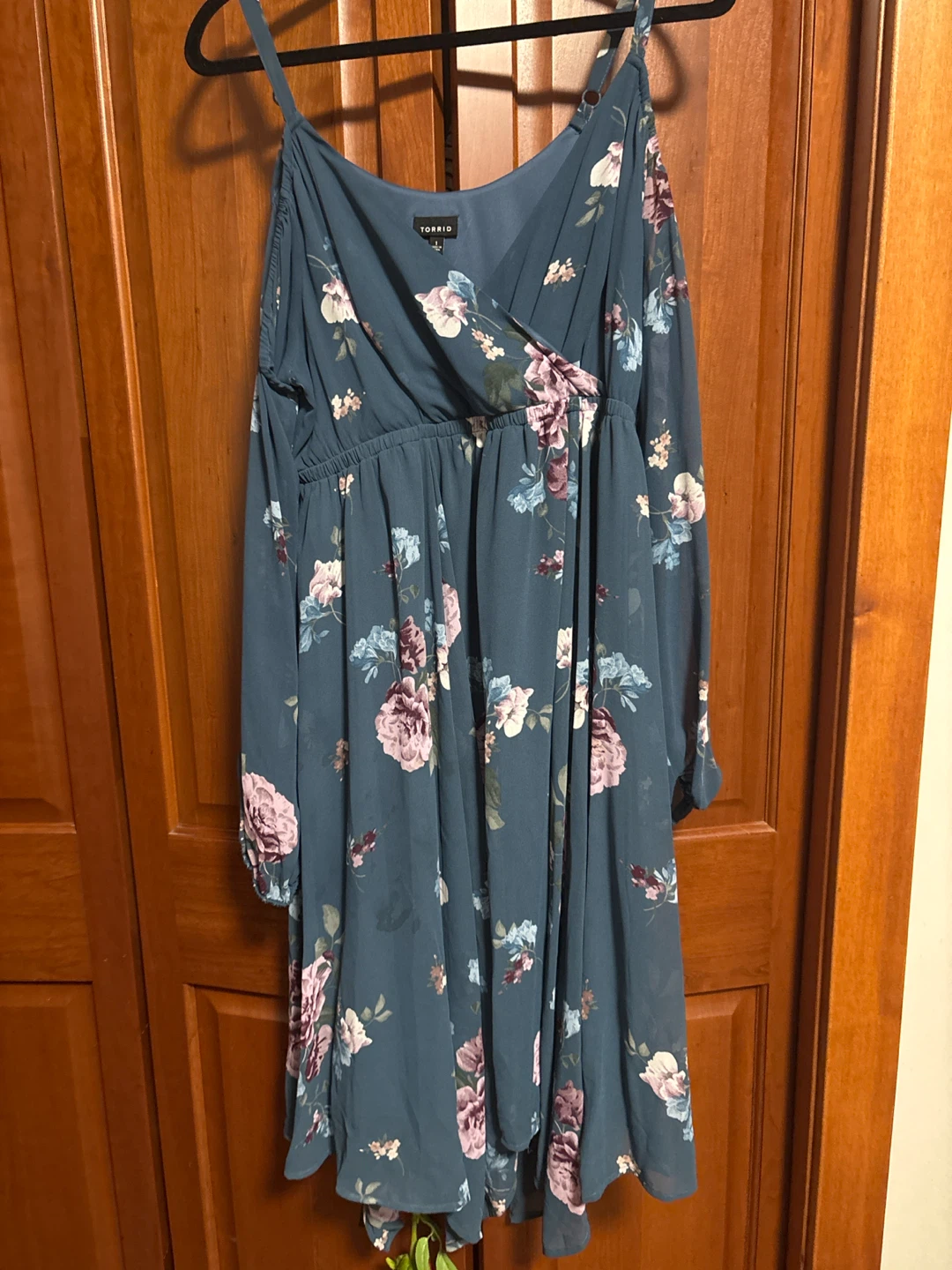 Torrid Floral Cold Shoulder Maxi Dress