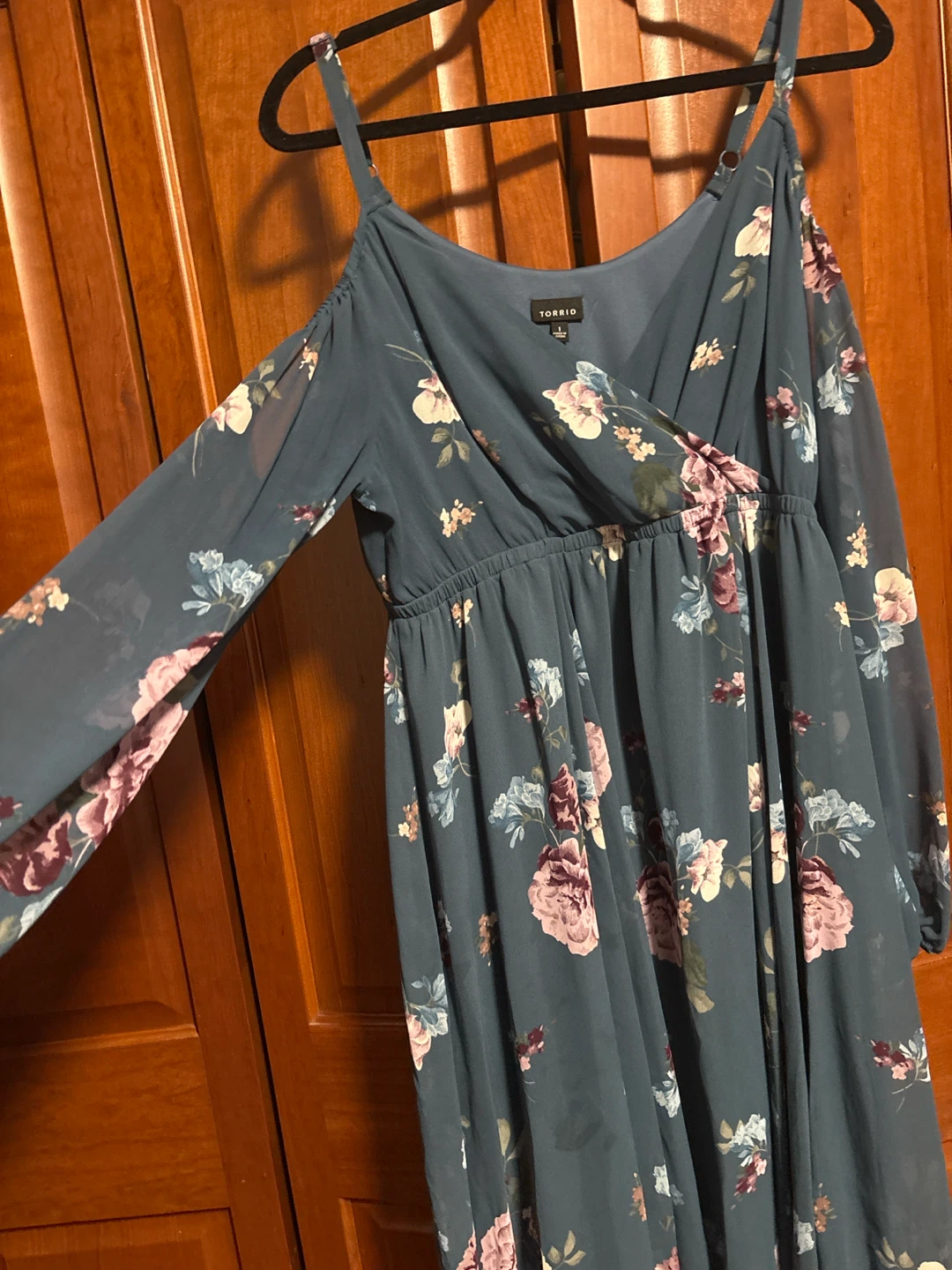 Torrid Floral Cold Shoulder Maxi Dress - photo 2
