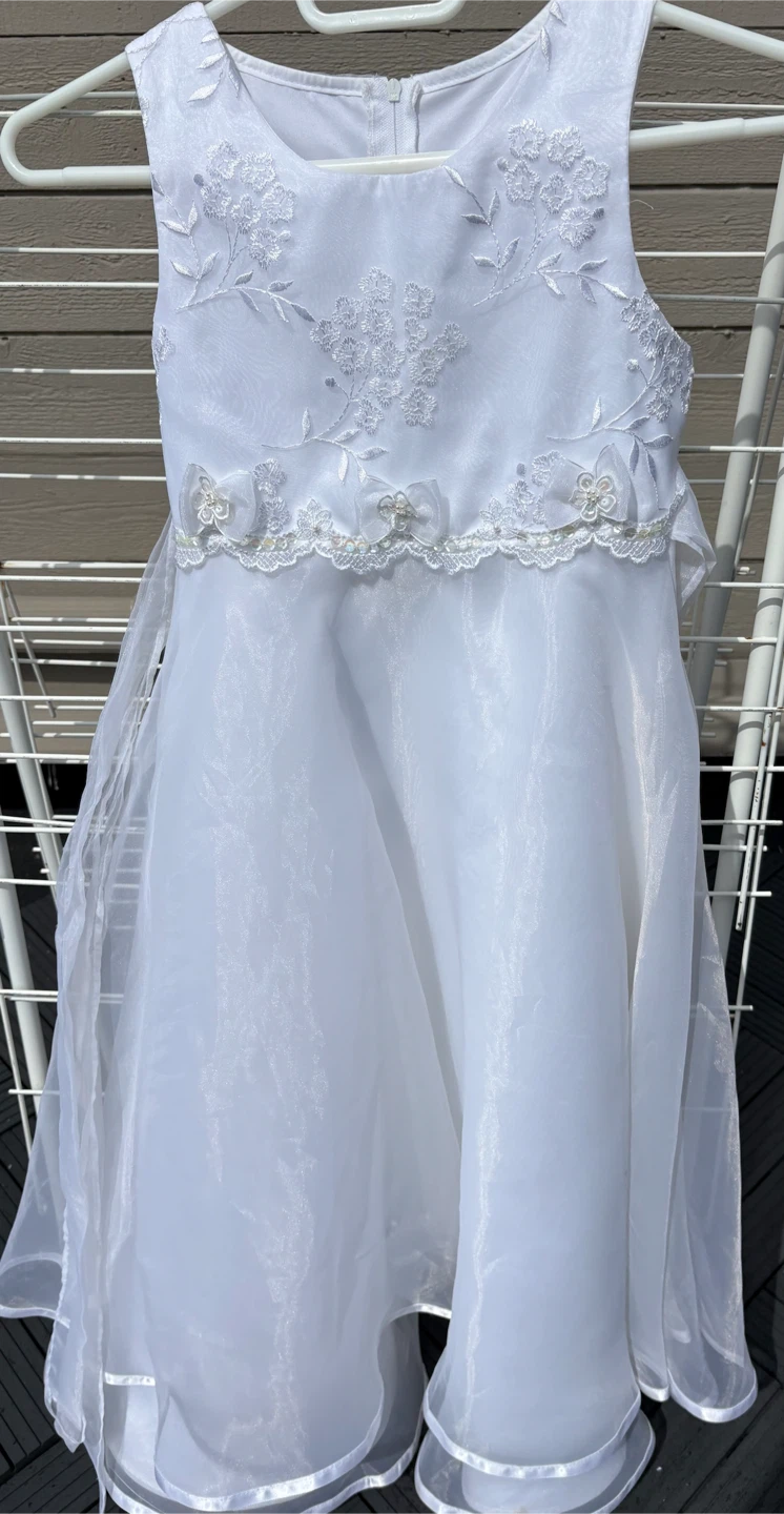Bonnie Jean White Girls Dress Size 8