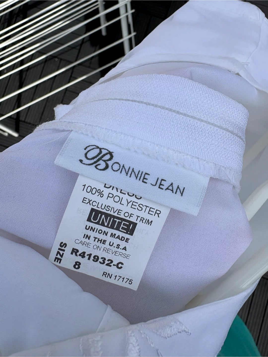 Bonnie Jean White Girls Dress Size 8 - photo 3