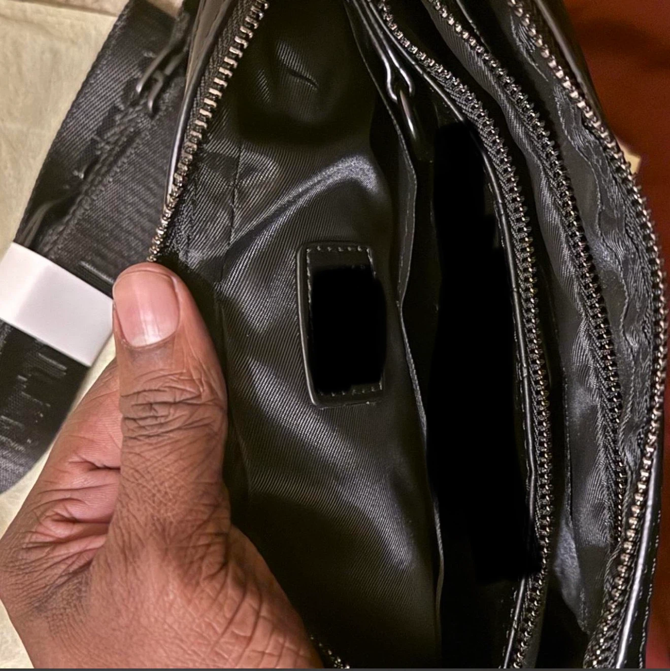 Black Embossed Crossbody Bag : - photo 5