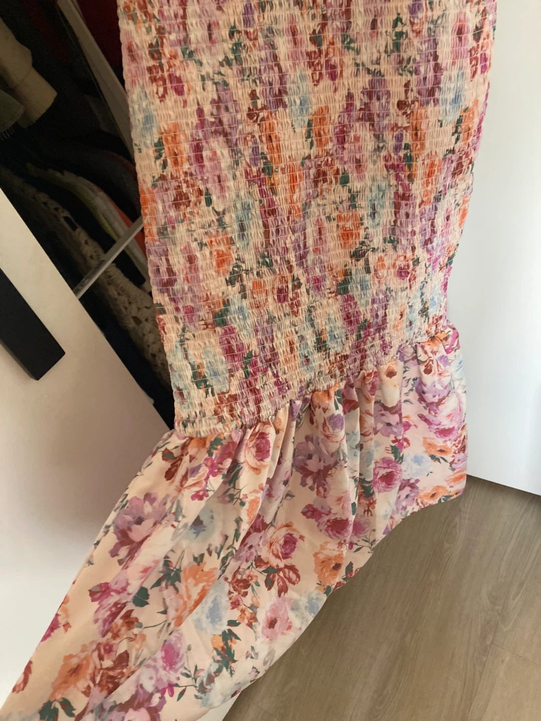 Women's Floral Smocked Midi Dress - photo 4