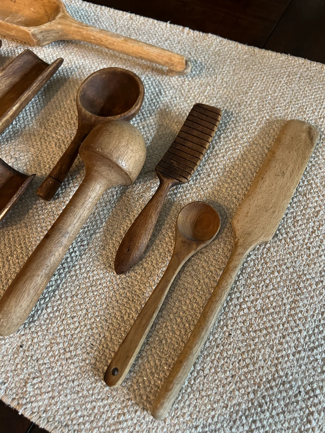 15pc Primitive Wooden Kitchen Utensil Lot - photo 2